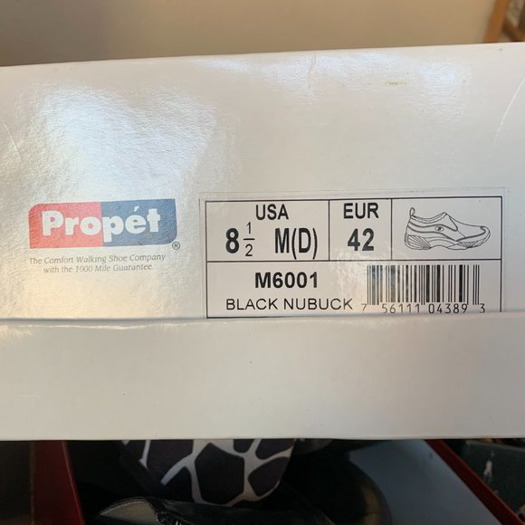 Propet Black NuBuck Walking Shoes - Size EUR 42 or Men\'s 8 1/2 main image 6